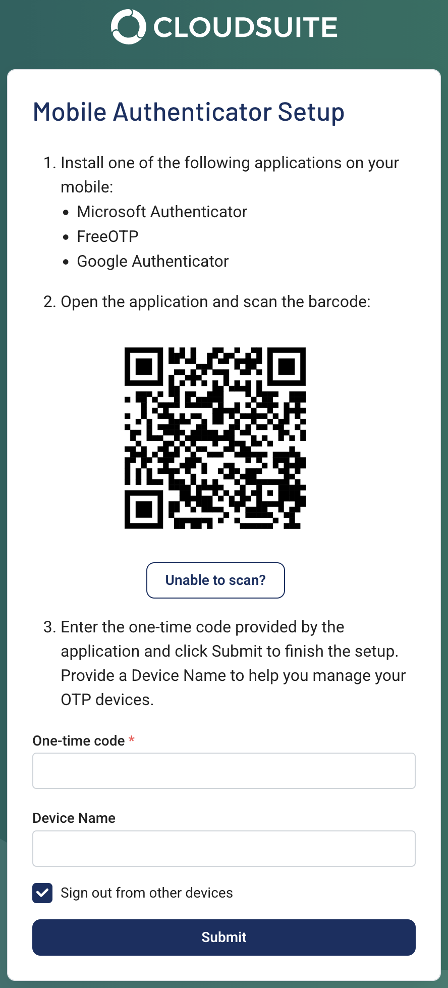 Detailed instructions for setting up multi-factor authentication.